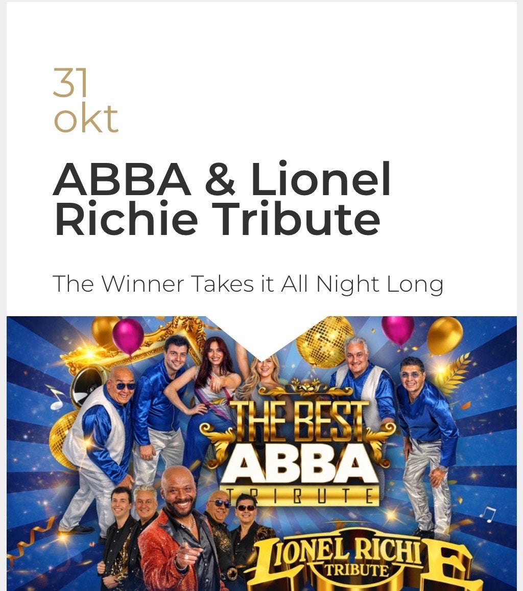 2 Kaarten te koop Abba Tribute, Twee personen, Oktober