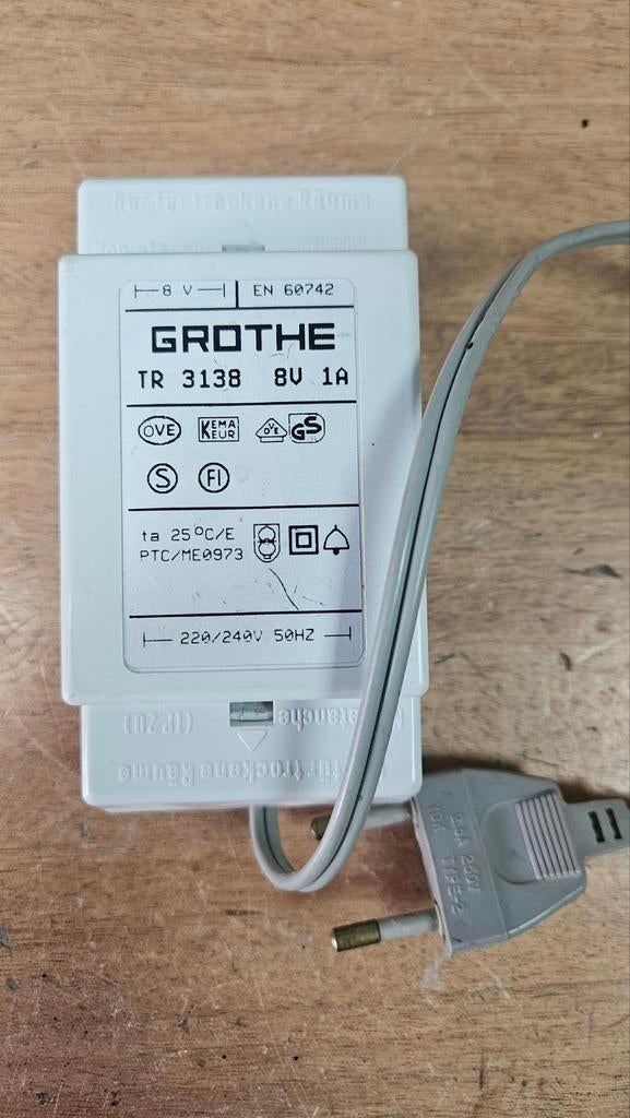 Grothe beltrafo 8V 1A, Ophalen of Verzenden