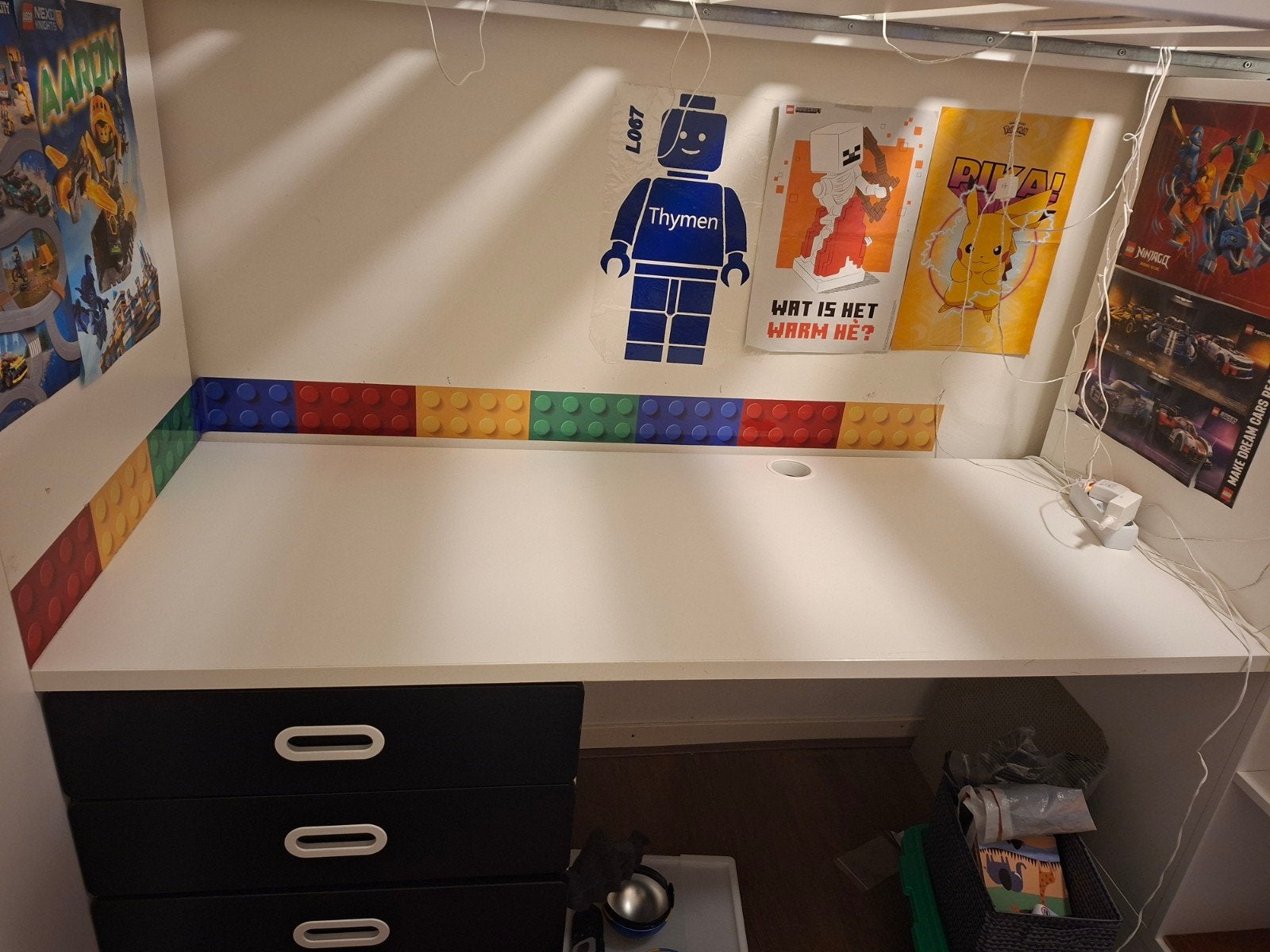 IKEA Småstad Hoogslaper met Bureau en Opbergruimte, Ophalen, Gebruikt, Eenpersoons, 200 cm