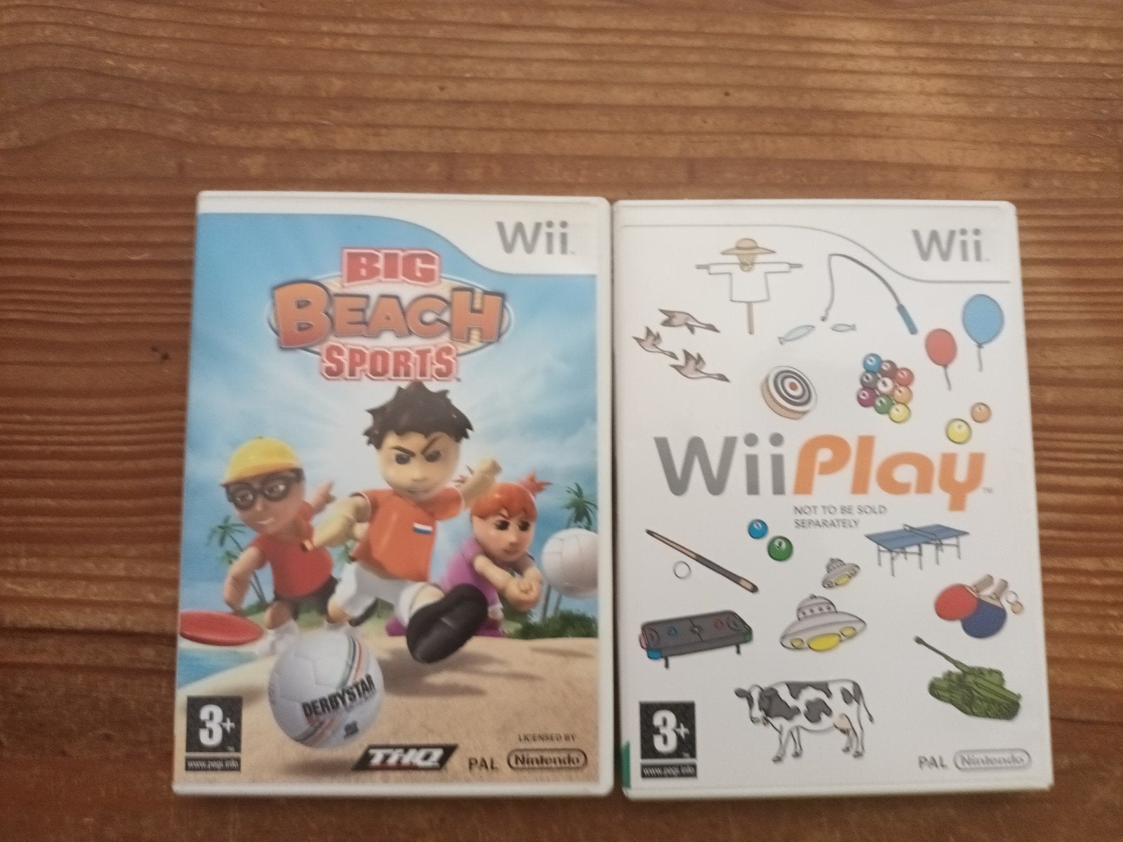 Wii Play & Big Beach Sports - Wii Games Bundel, Gebruikt, Eén computer, Ophalen of Verzenden, Sport