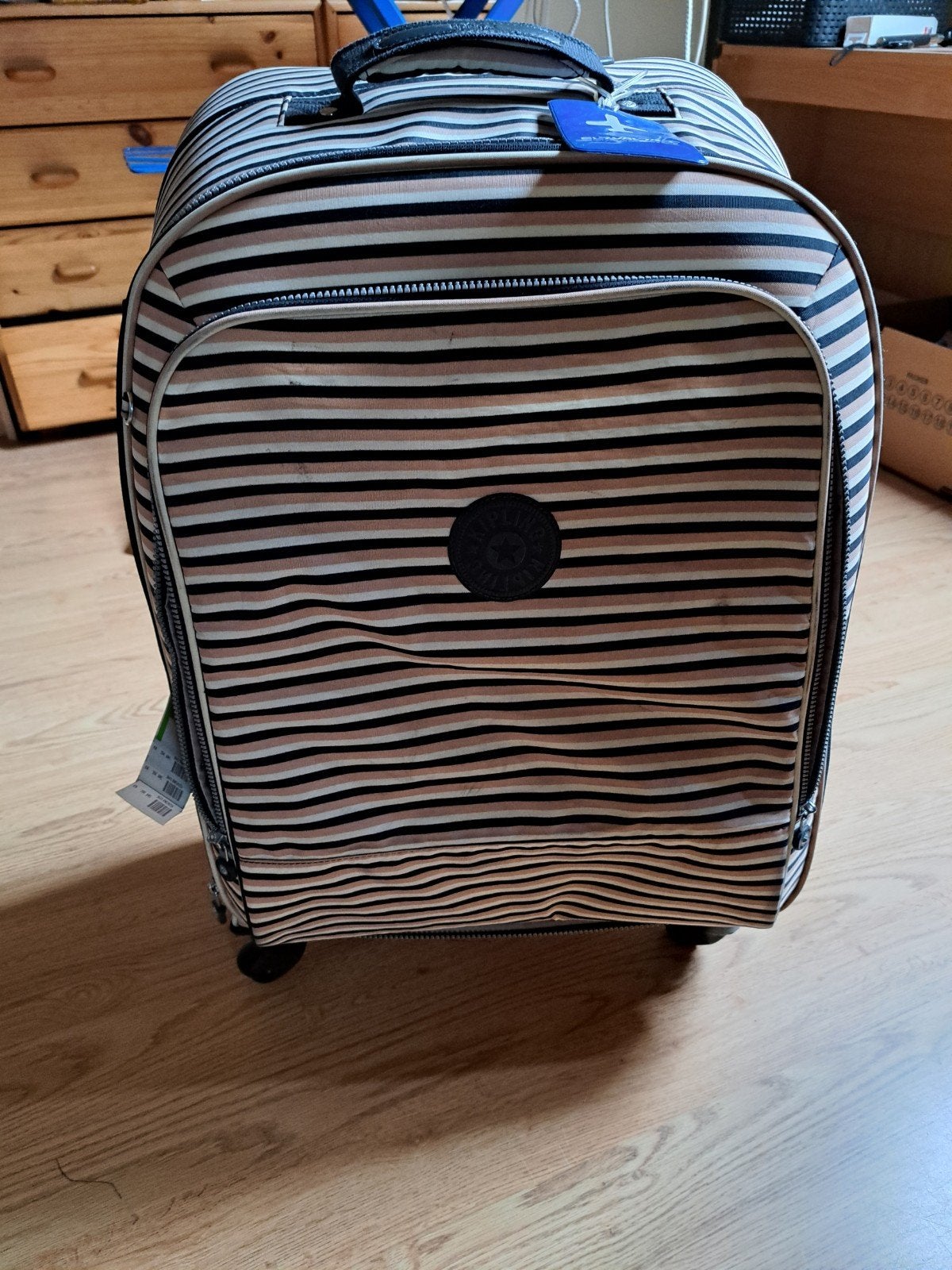 Kipling reiskoffer medium maat gestreept, Sieraden, Tassen en Uiterlijk, Gebruikt, 35 tot 45 cm, Ophalen, 60 tot 70 cm