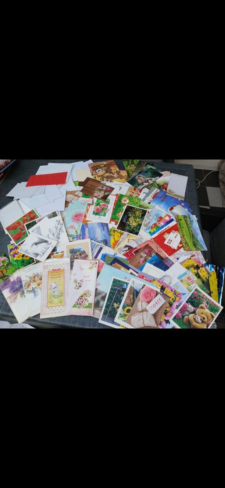 200 kerst  en wenskaarten nieuw met enveloppen, Ophalen of Verzenden, Nieuw