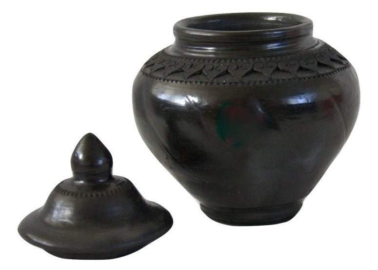 Urn Bruin Relief ( Verdeel Urn ), Nieuw, Ophalen of Verzenden, Klassiek, Bruin