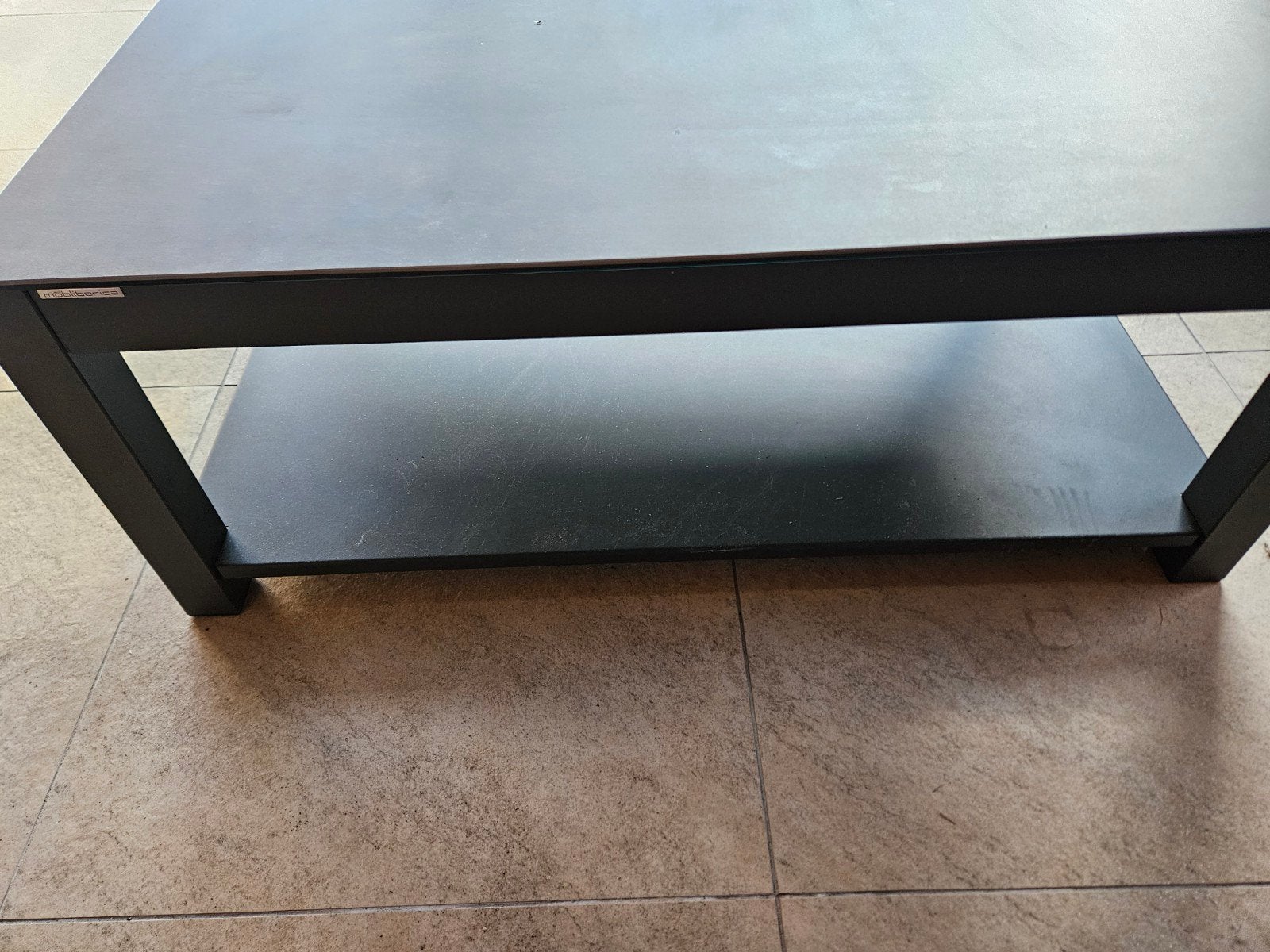 Design salontafel Mobliberica - Keramiek & Glas, Huis en Inrichting, Ophalen, 50 tot 100 cm, Glas, 50 tot 100 cm