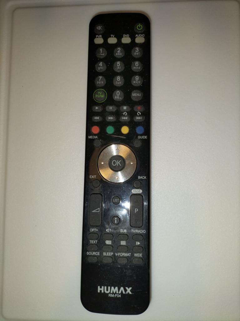 Humax RM-F04 Afstandsbediening voor TV/DVD/PVR/Audio, Ophalen of Verzenden, Gebruikt, Origineel, Tv