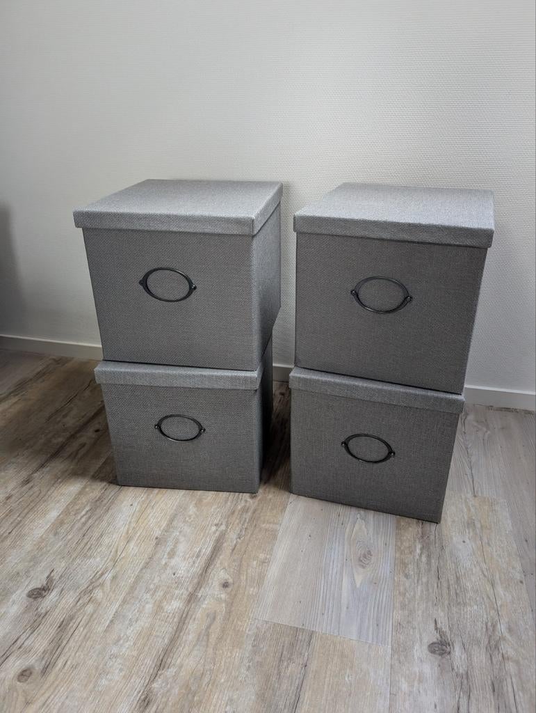 Ikea Knarnvik opbergbakken, 4 stuks (32x35x32 cm), Huis en Inrichting, Ophalen of Verzenden, Minder dan 50 cm, Minder dan 50 cm
