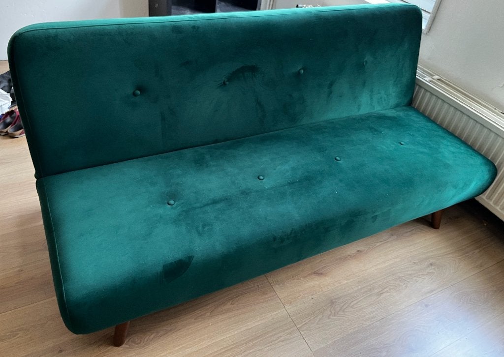 Sofa bed Jysk Juvre, Huis en Inrichting, Ophalen, Velvet 3 seats sofa, 150 tot 200 cm, Driepersoons