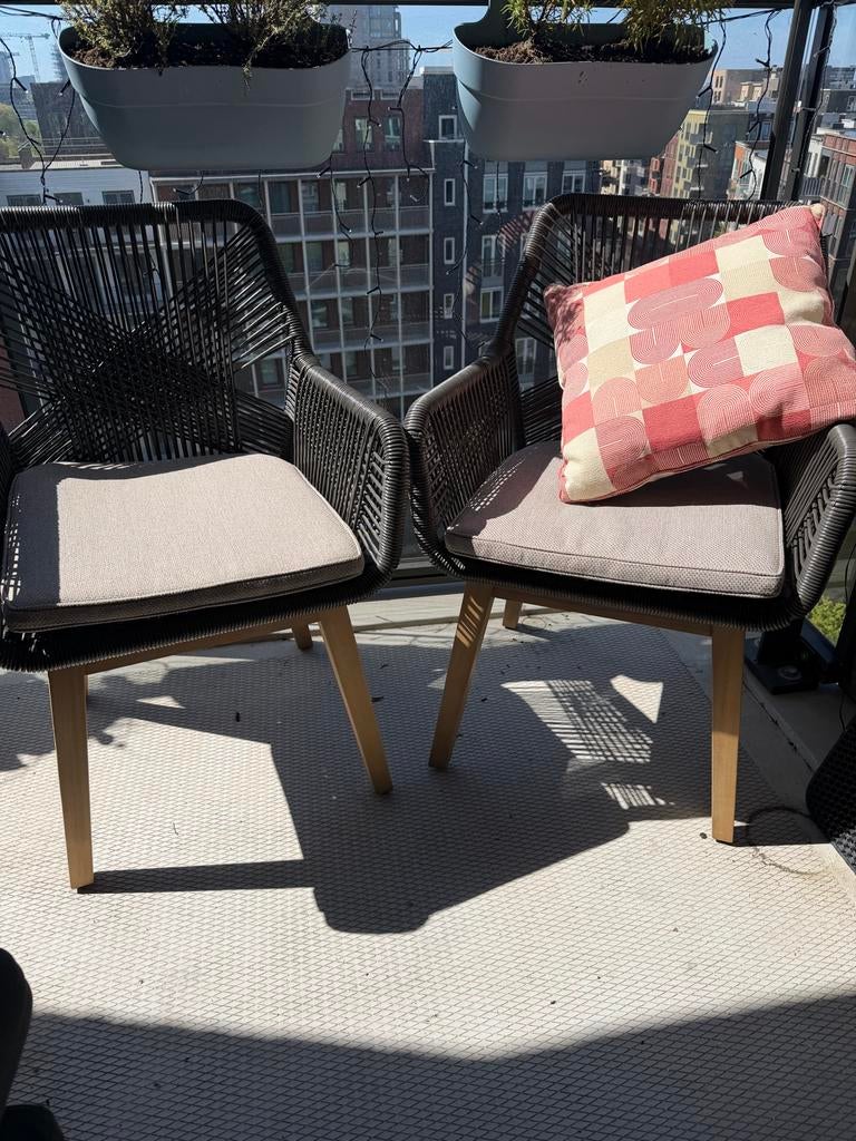 Mooie tuinstoelen van Intratuin, zo goed als nieuw, Ophalen, Zo goed als nieuw, Hout