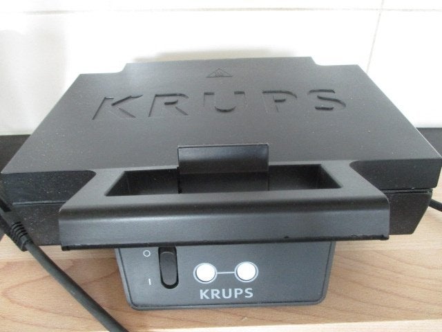 KRUPS  FDK452 Sandwich-Toaster  (Zwart) - vaste platen, Ophalen of Verzenden, Zo goed als nieuw