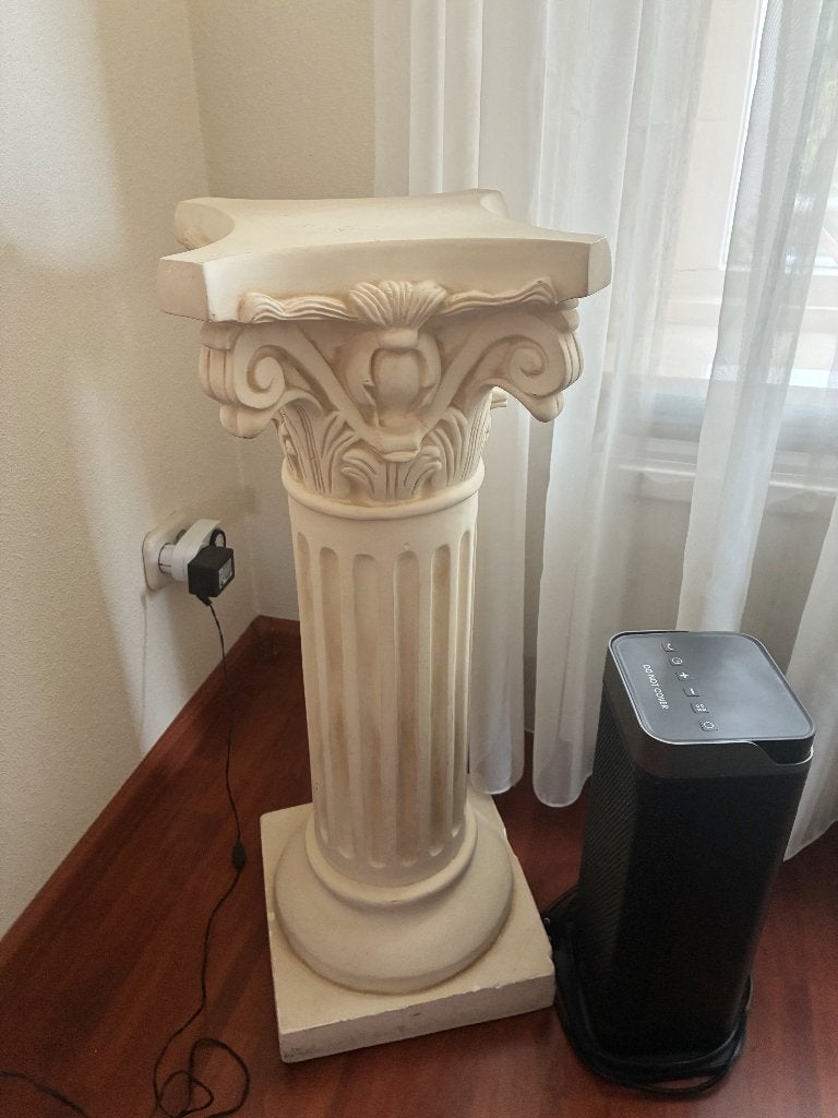 Decoratieve zuil / sokkel - wit 80cm, Ophalen, Gebruikt