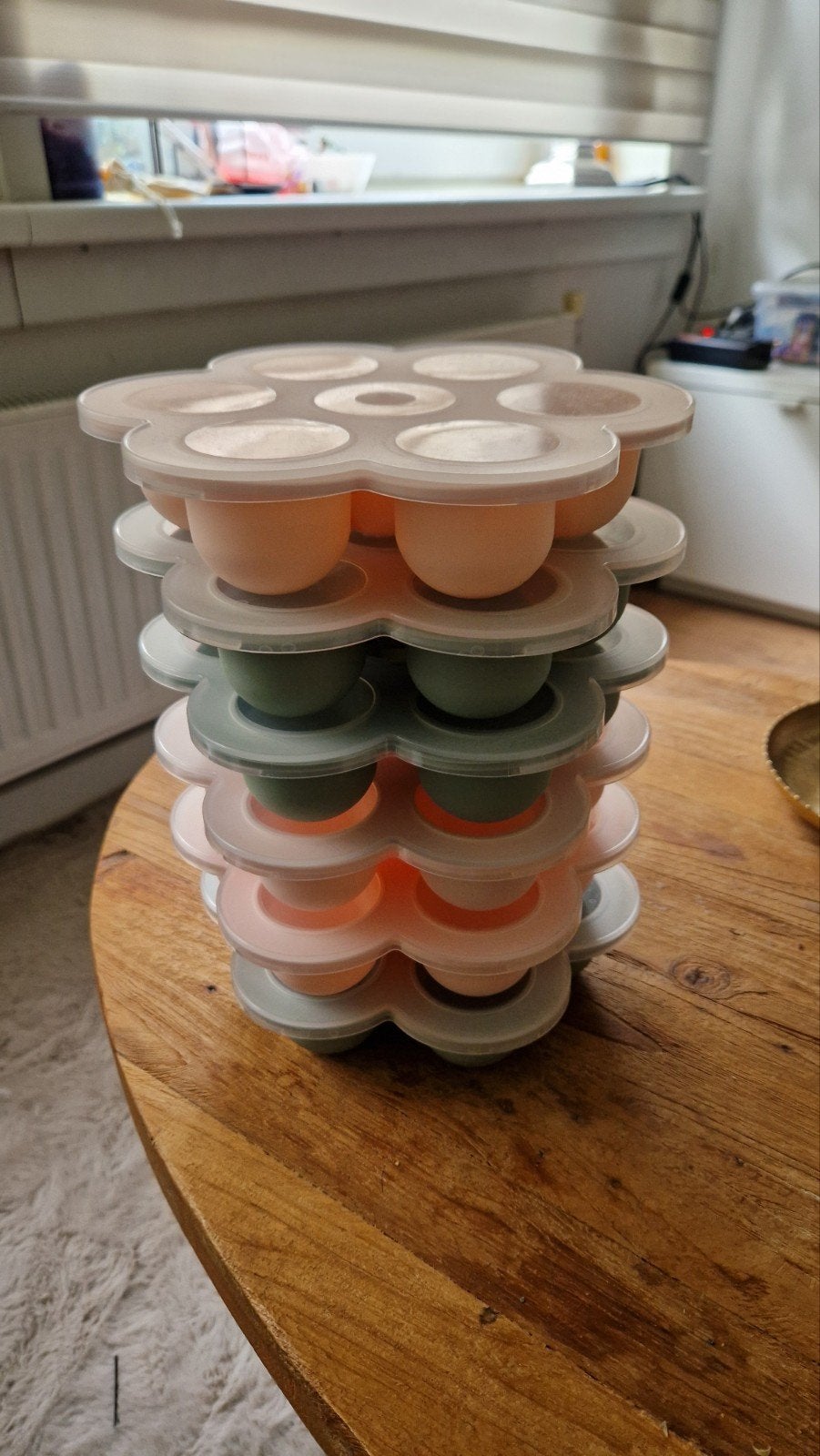 Siliconen babyvoeding bewaarbakjes (6 stuks), Ophalen of Verzenden, Meerkleurig, Overige merken, Rubber/elastomeren