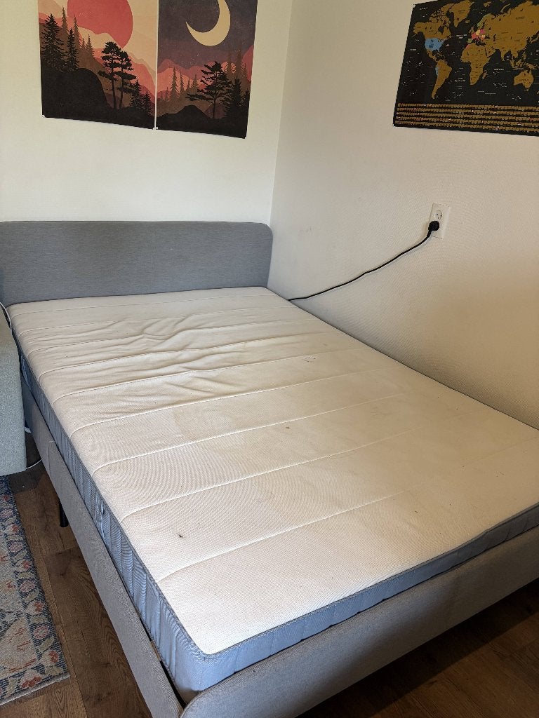Ikea Bed + Matras 140x200, Huis en Inrichting, Slaapkamer | Bedden, Ophalen, Gebruikt, Tweepersoons, 140 cm