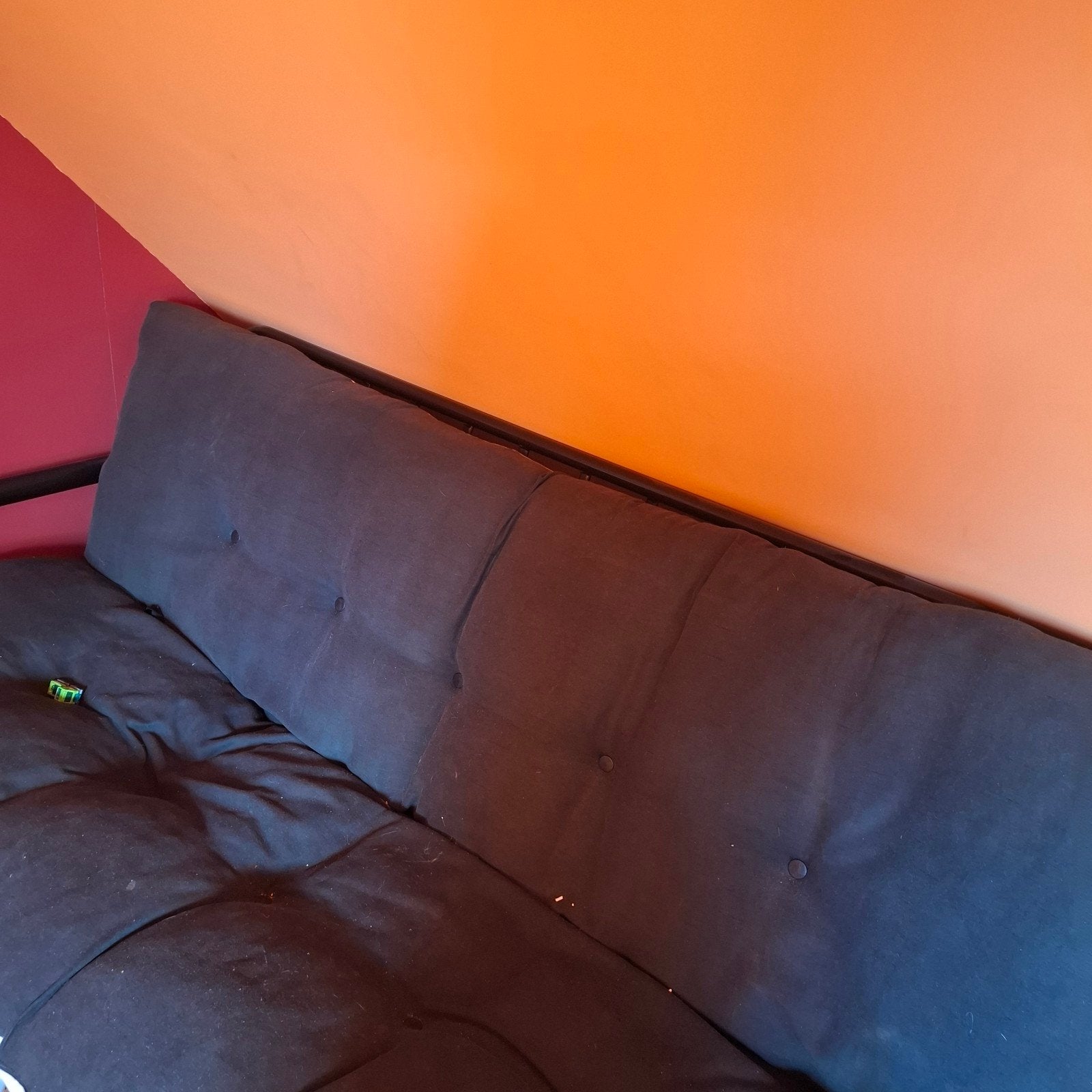 Zwarte slaapbank/futon - Gebruikt - ikea, Ophalen, Gebruikt, 150 tot 200 cm, Tweepersoons
