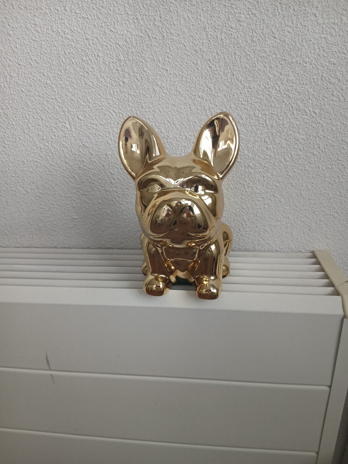 Gouden honden spaarpot, Verzamelen, Ophalen, Zo goed als nieuw, Steen, Aardewerk of Keramiek, Dier