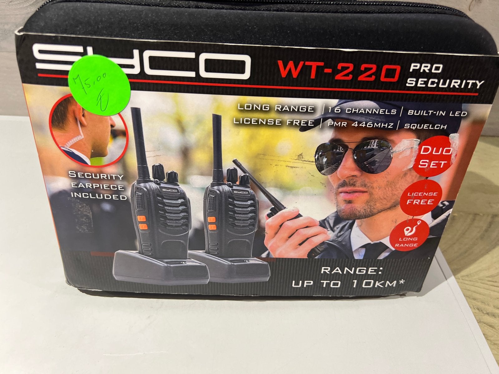 SYCO WT-220 Pro Security Portofoon Duo Set - 10km Bereik, N, N, 5 tot 15 km, Nieuw