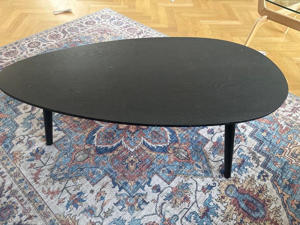 Moderne zwarte salontafel / bijzettafel, Huis en Inrichting, Tafels | Salontafels, Ophalen, 100 tot 150 cm, 50 tot 100 cm, Zo goed als nieuw
