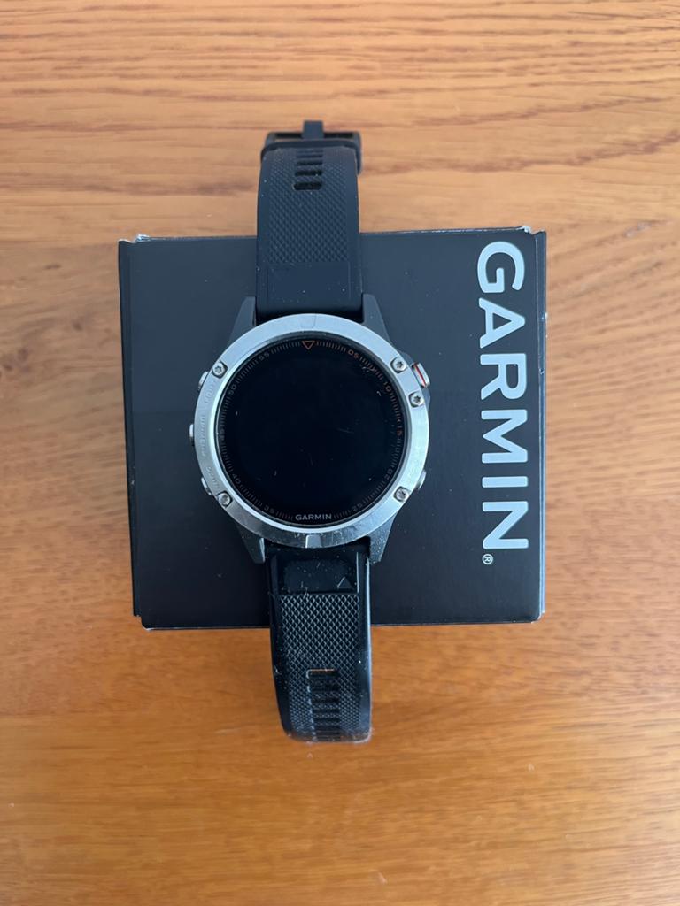 Garmin Fenix 5, Sieraden, Tassen en Uiterlijk, Sporthorloges, Gebruikt, Zwart, Hoogte, Ophalen of Verzenden