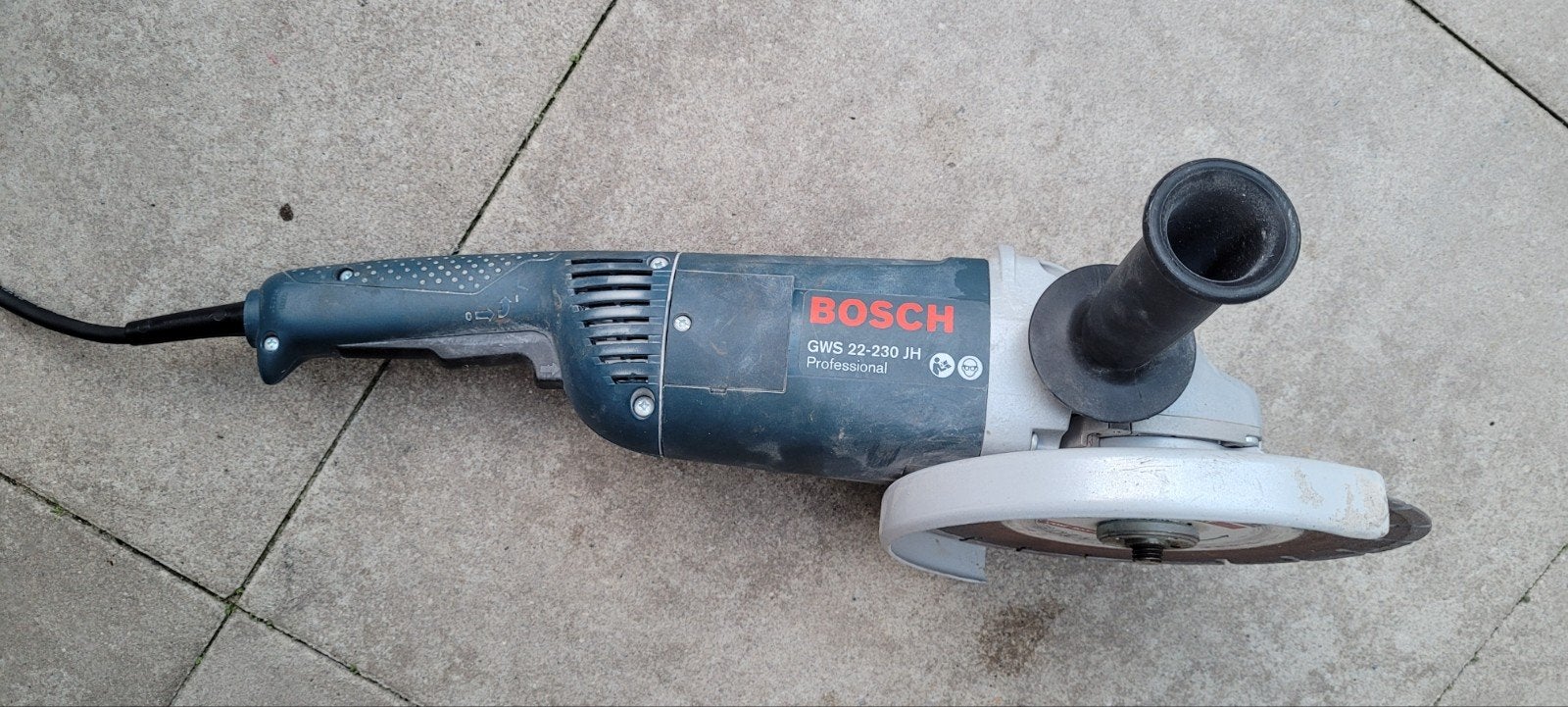 Bosch GWS 22-230 JH Professional haakse slijper, Ophalen of Verzenden, Gebruikt, 1000 watt of meer, Haakse handslijpmachine