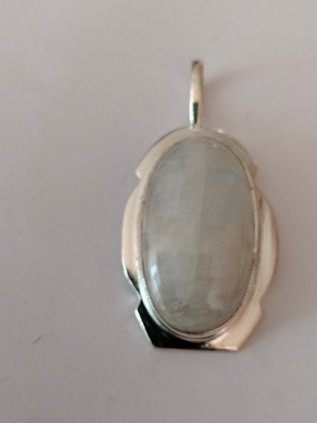 Zilveren hanger met maansteen, Verzenden, Nieuw, Met edelsteen, Zilver