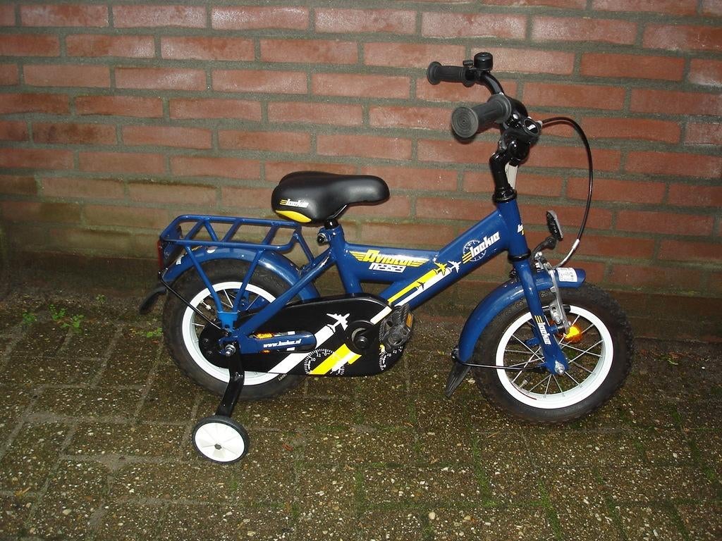 Loekie Aviator 12" met Terugtraprem en Zijwielen, Ophalen, Gebruikt, Minder dan 16 inch, Zijwieltjes