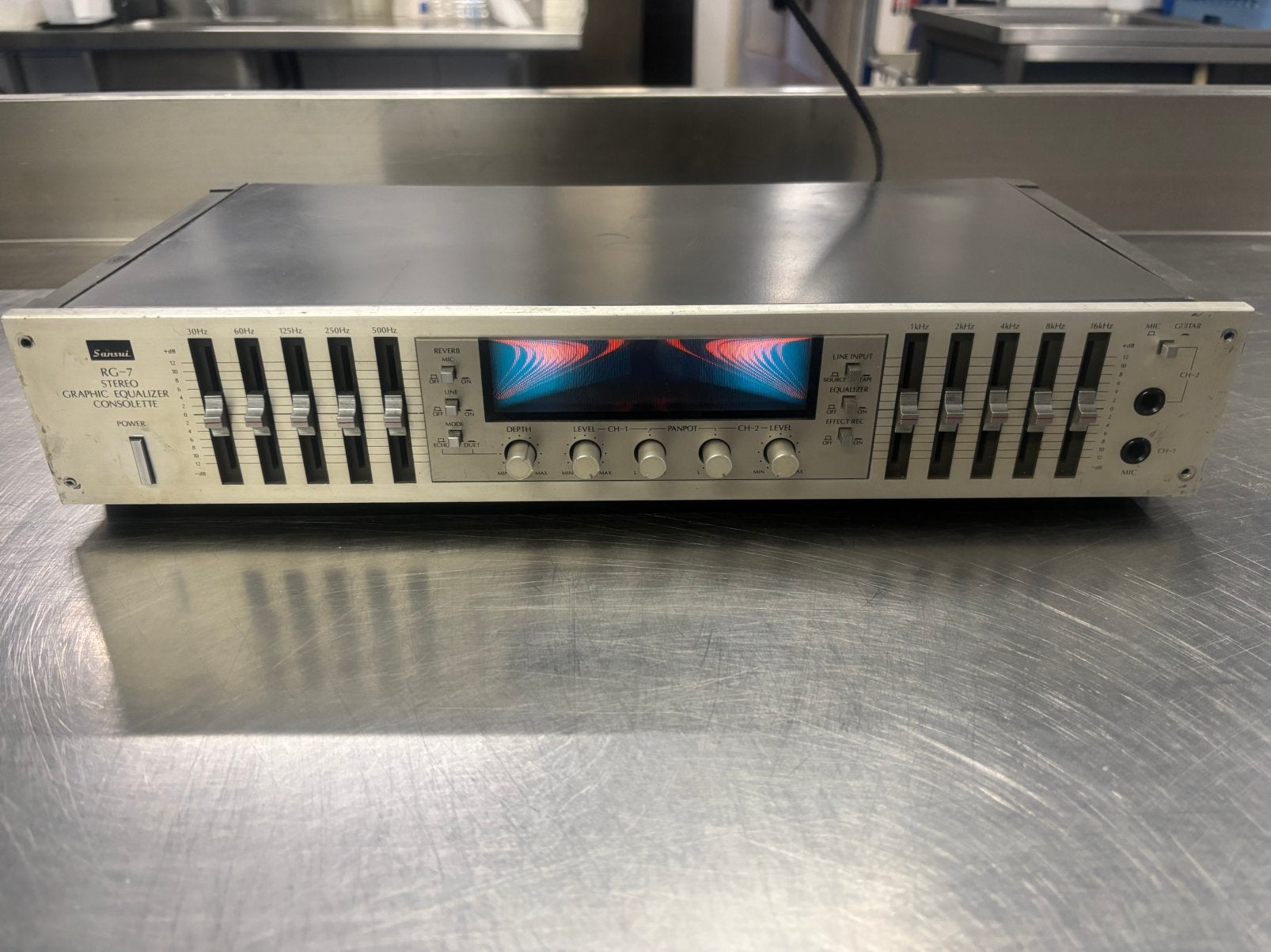 Sansui RG-7 stereo graphic Equalizer, Ophalen of Verzenden, Gebruikt, Overige merken, Losse componenten