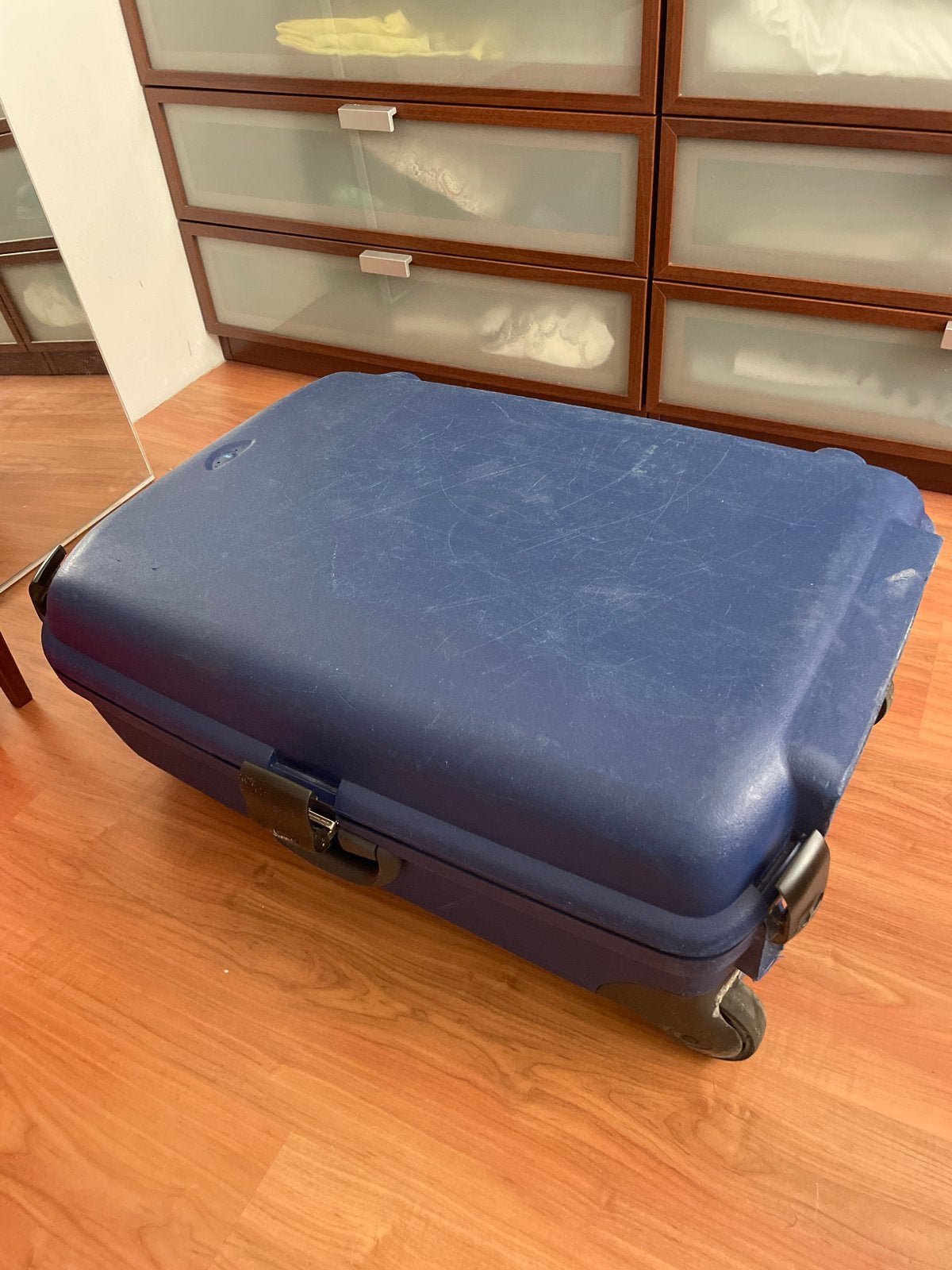 Samsonite Koffer Blauw - 73x50x22 cm - 3 Sloten, 2 Wielen, Ophalen, Gebruikt, Hard kunststof, 45 tot 55 cm