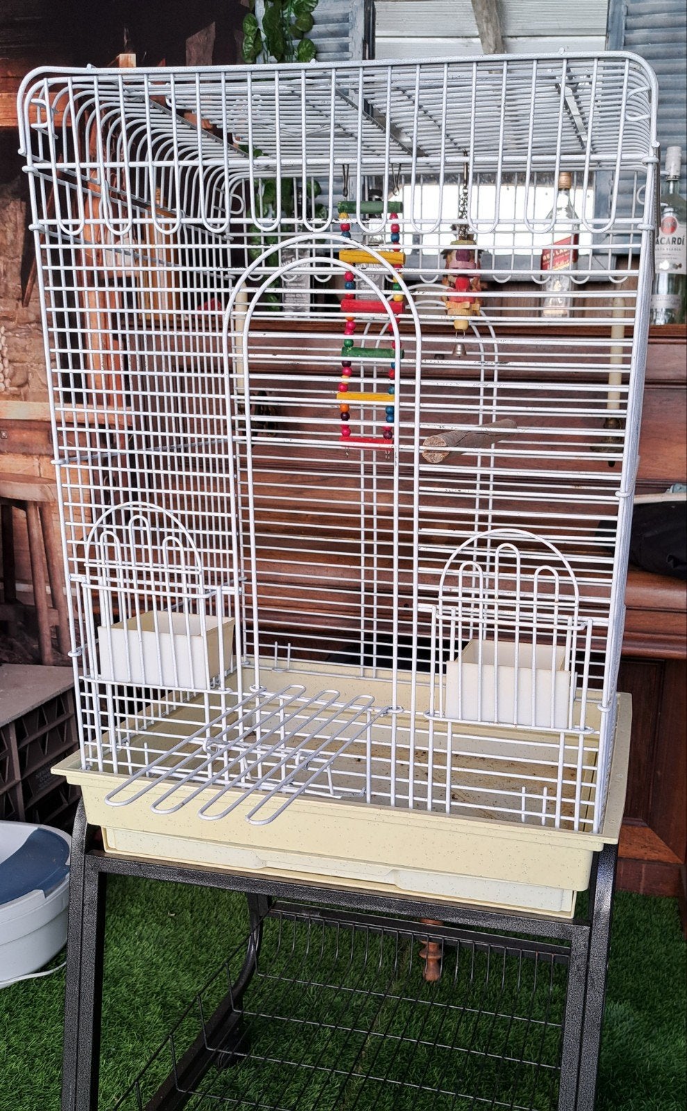 mooie ruime vogelkooi, Ophalen, Zo goed als nieuw, Metaal, Vogelkooi