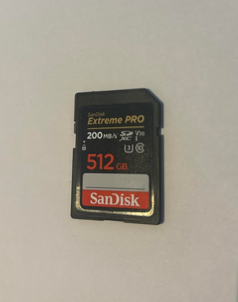 SanDisk Extreme Pro 512GB, Ophalen of Verzenden, Zo goed als nieuw, Fotocamera