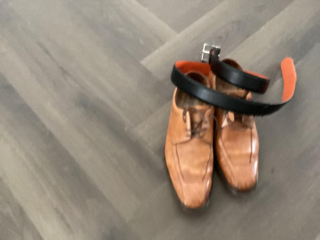 Van Bommel schoenen met Greve leren riem - Maat 43, Ophalen of Verzenden, Zo goed als nieuw, Bruin, Veterschoenen