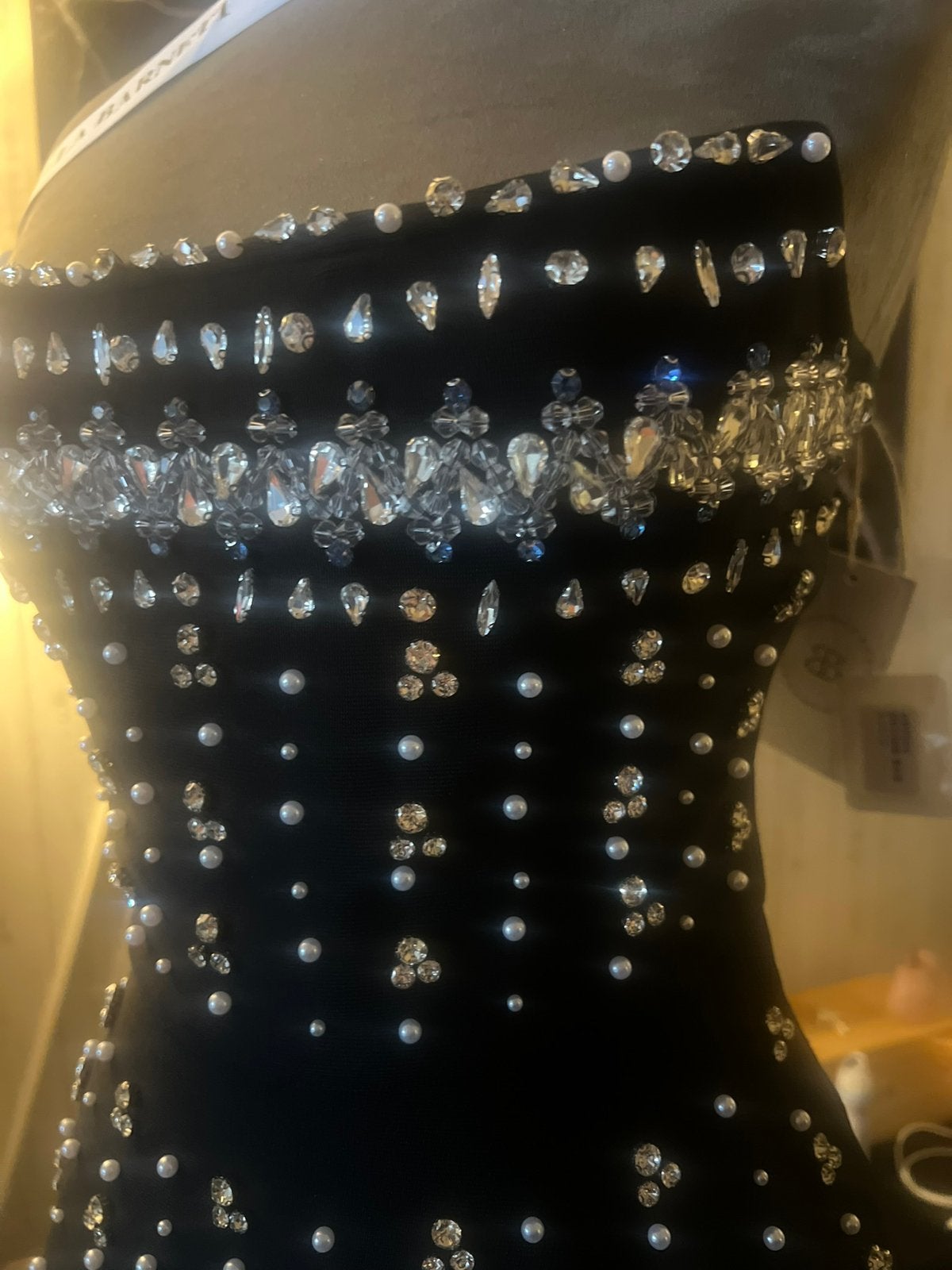 Feest cocktail jurk strass bling bling, Kleding | Dames, Zwart, Nieuw, Ophalen of Verzenden, Maat 36 (S)