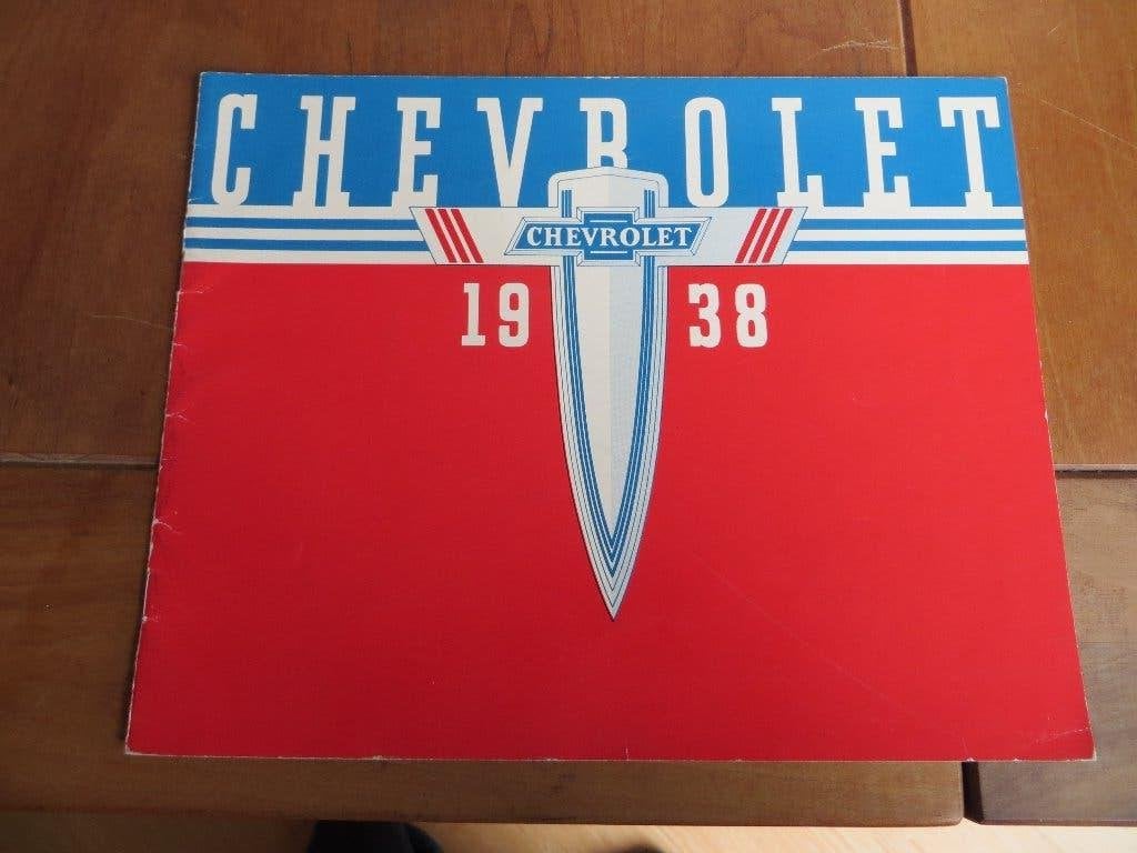 Getekende folder Chevrolet-modellen 1938, zeer mooi!, Chevrolet, Chevrolet, Ophalen of Verzenden, Zo goed als nieuw