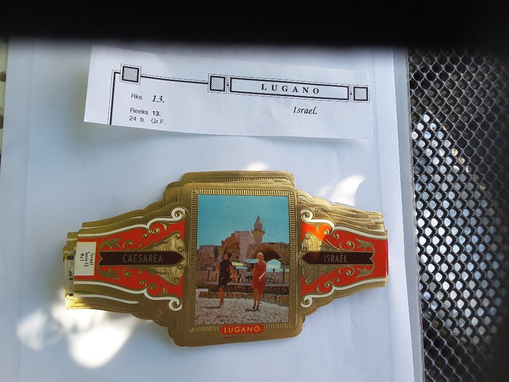 Sigarenbandjes lugano reeks 13 GF Israel, Verzamelen, Ophalen of Verzenden, Zo goed als nieuw, Sigarenbandjes