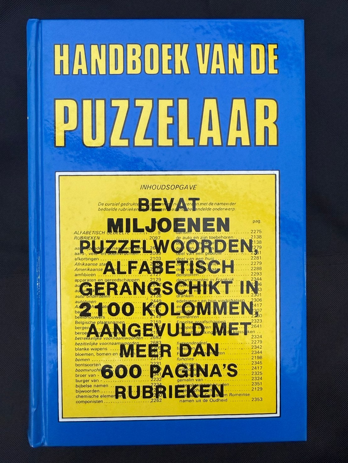 Handboek van de Puzzelaar - Miljoenen Puzzelwoorden, Ophalen, Zo goed als nieuw, Puzzelboek
