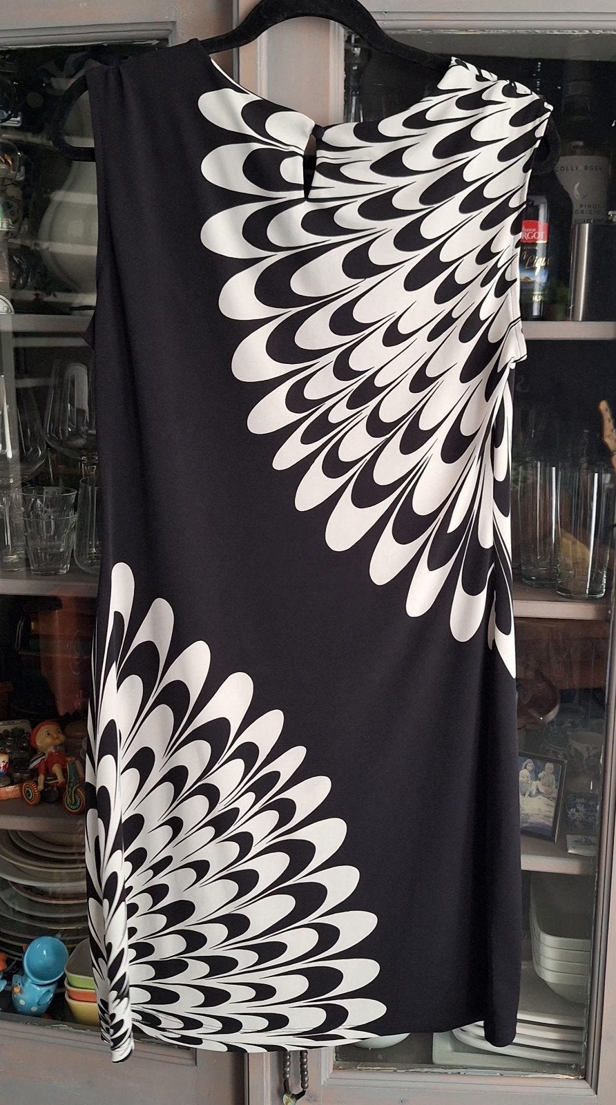 Zwart/wit korte jurk, Kleding | Dames, Zwart, Maat 46/48 (XL) of groter, Ophalen of Verzenden, Zo goed als nieuw