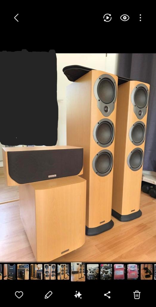 Mission M35 speaker luidspreker set met center en subwoofer, Audio, Tv en Foto, Luidsprekers, Ophalen, Zo goed als nieuw, 60 tot 120 watt