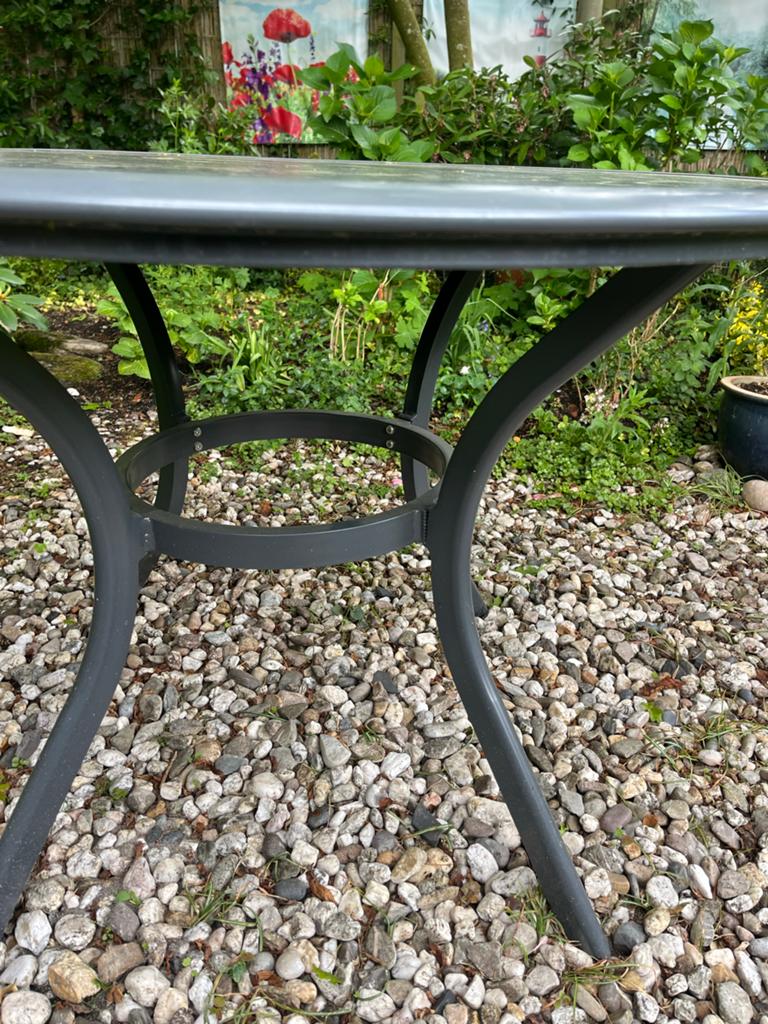 Bellagio Tuin-/Balkontafel Rond, Tuin en Terras, Tuintafels, Gebruikt, Rond, Metaal, Ophalen