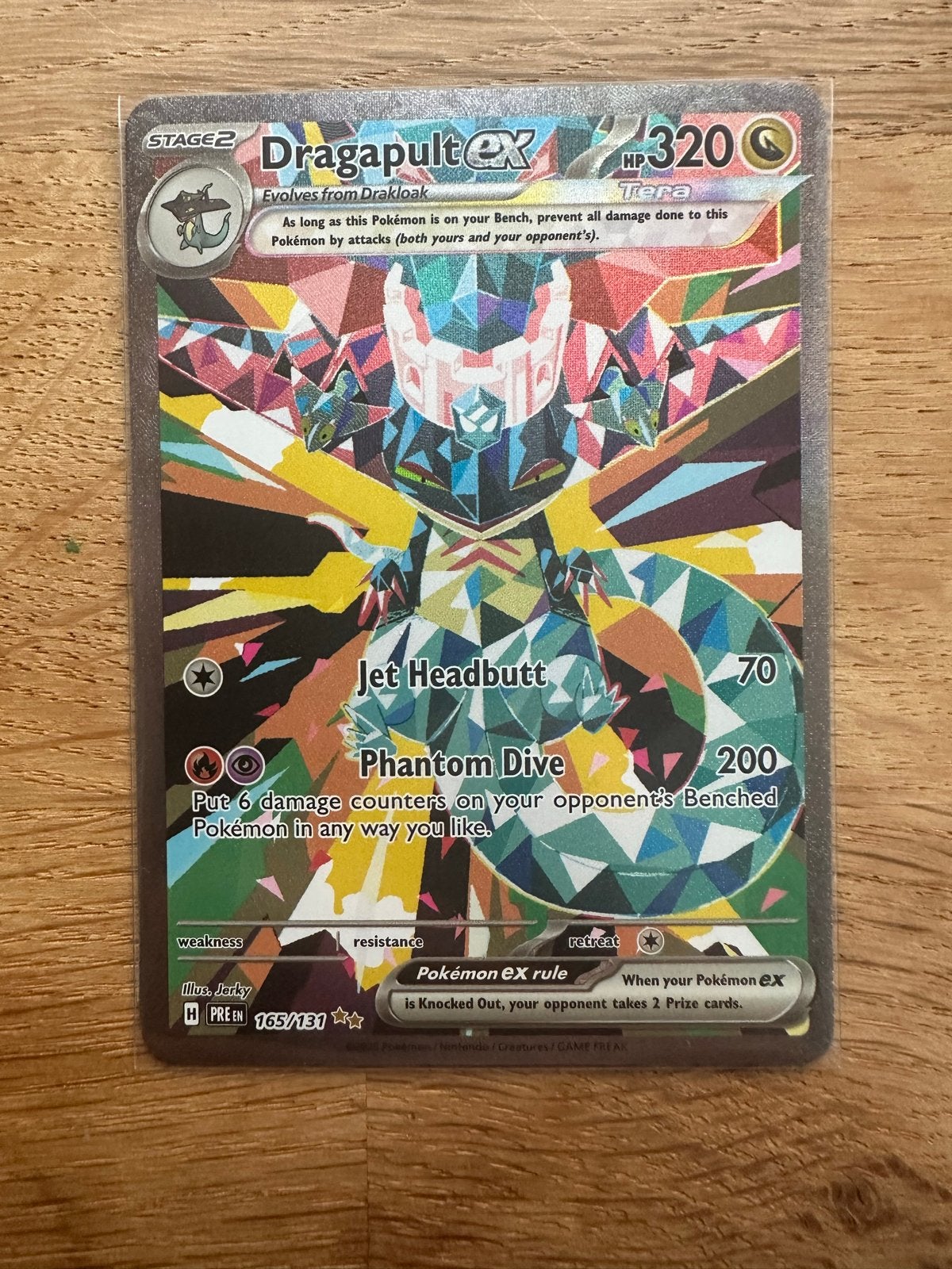 Dragapult ex Tera Pokémon kaart 165/131, Ophalen, Zo goed als nieuw, Losse kaart