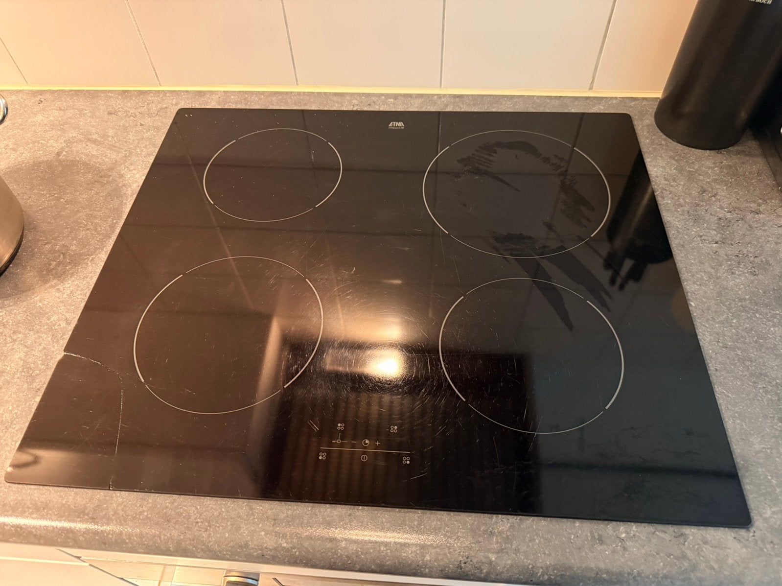 Kookplaat inductie Etna inbouw, Ophalen, 4 kookzones, Zo goed als nieuw, Inbouw