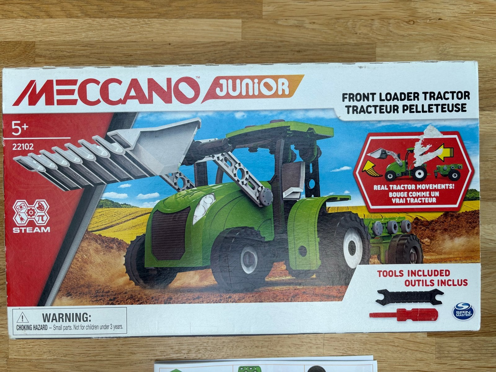 Meccano Junior Frontlader Tractor Bouwset - Zo goed als nieu, Ophalen of Verzenden, Zo goed als nieuw, Overige merken