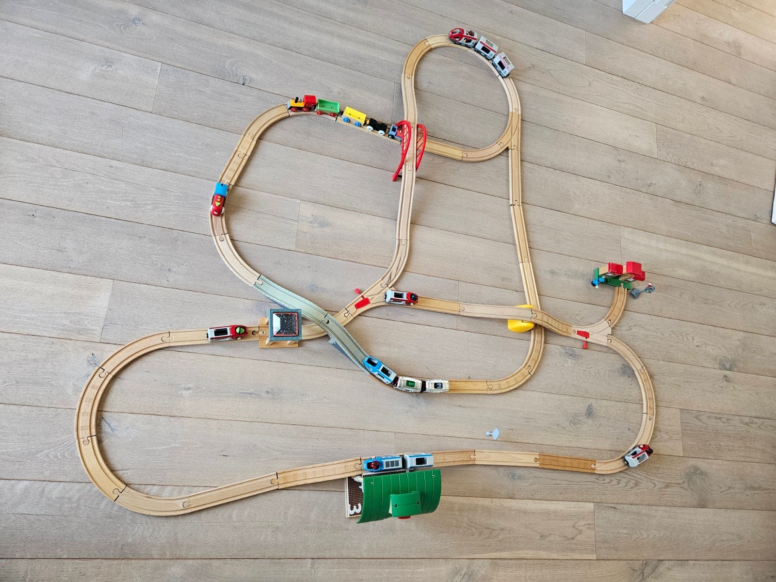 Grote Brio & Ikea houten treinbaan met toebehoren, Ophalen, Gebruikt, Bouwen, Met geluid