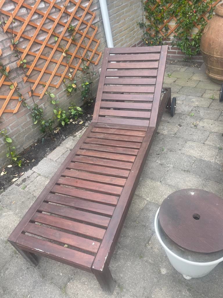 Nammaro ligbed van IKEA, Tuin en Terras, Ophalen, Zo goed als nieuw, Hout, Verstelbaar