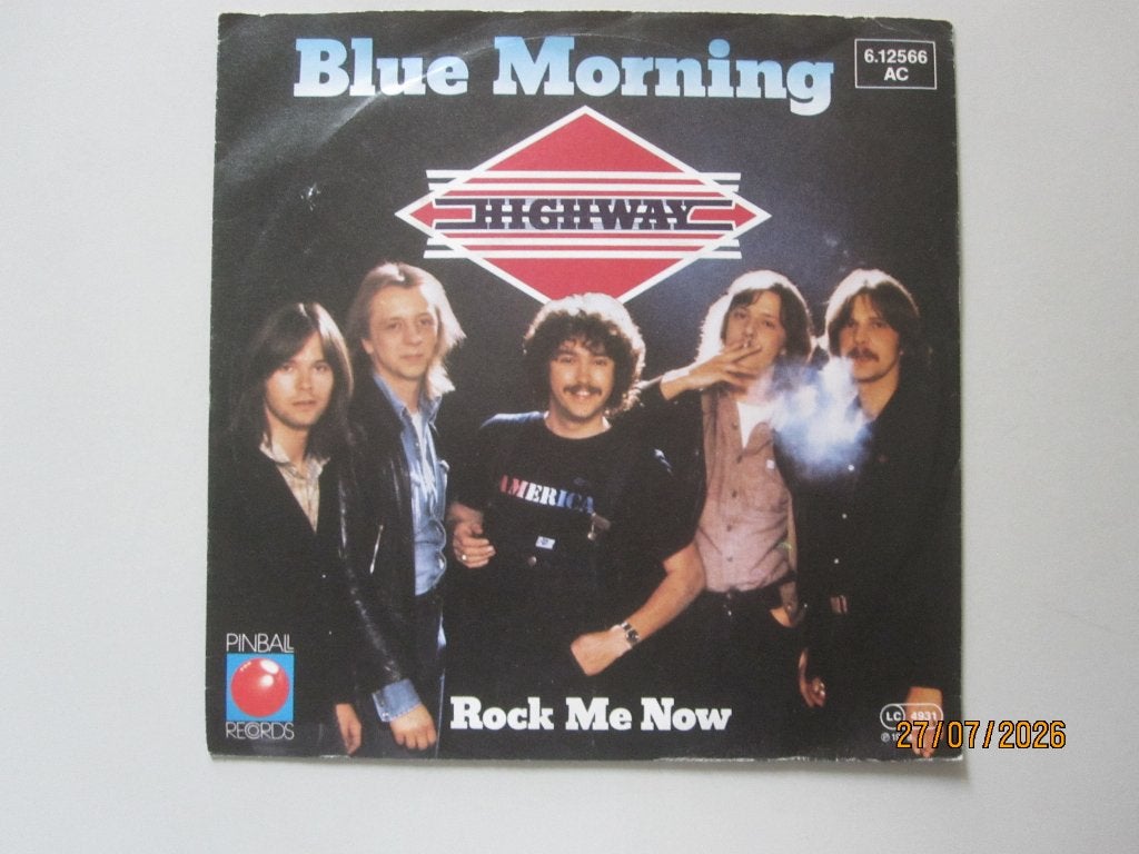 HIGHWAY -  blue morning - vinyl 7", Gebruikt, 7 inch, Ophalen of Verzenden, Rock en Metal