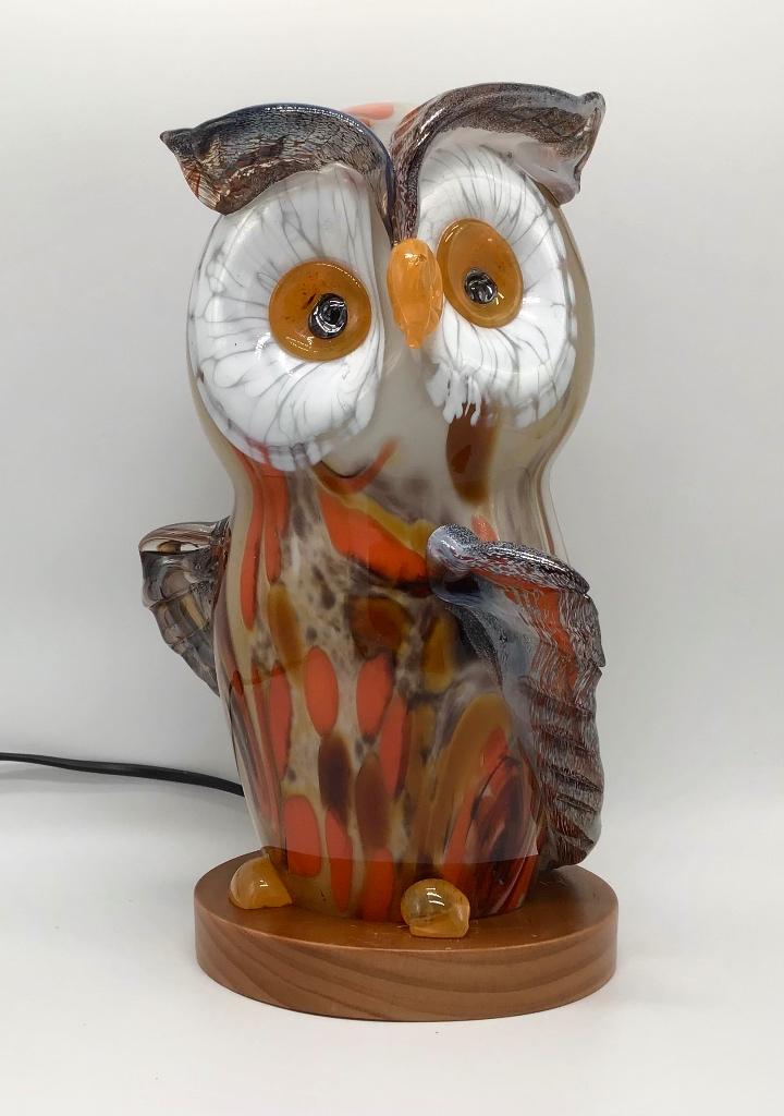 Prachtige Murano Style uilen lamp, Antiek en Kunst, Ophalen