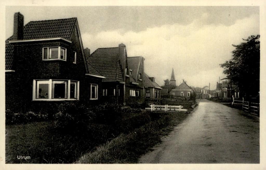 Ulrum Dorpsgezicht # 124, Verzenden, 1920 tot 1940, Gelopen, Groningen