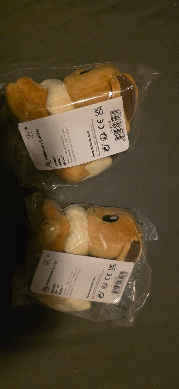 2x Pokémon Center Exclusieve Eevee Knuffels, Overige typen, Nieuw, Ophalen of Verzenden, Met label