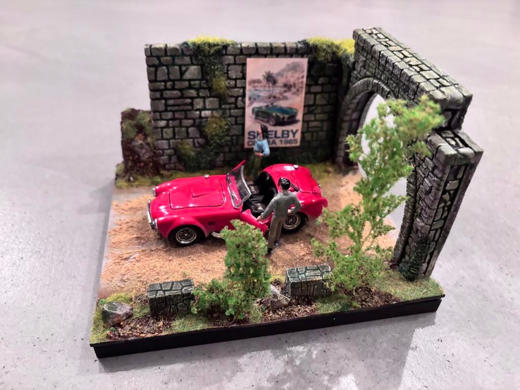 1965 AC Cobra, 1:43 met thema display, Hobby en Vrije tijd, Modelauto's | 1:43, Nieuw, Auto, Solido, Ophalen of Verzenden