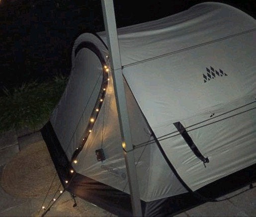 Cooldark pop-up tent 2 pers + rubber tegels, Ophalen, Gebruikt, Tot en met 2