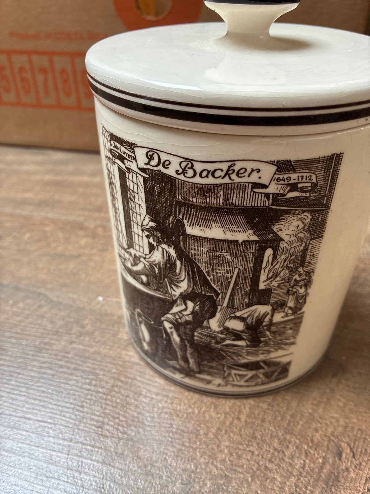 Vintage Schoonhoven Holland 'De Backer' Pottebakker Pot, Ophalen of Verzenden