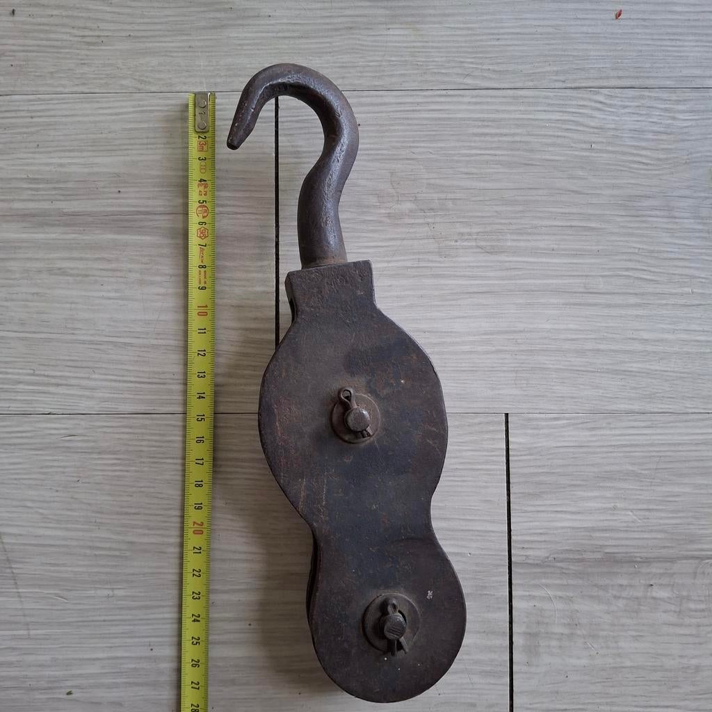 Antieke takel / heisblok - Vintage verzamelobject, Ophalen of Verzenden