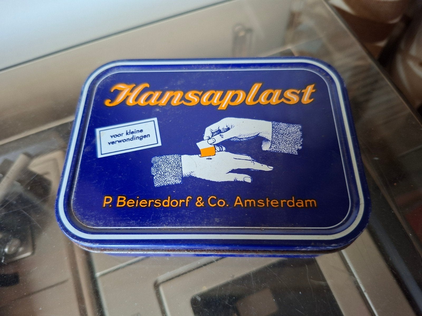 Hansaplast pleisters blikje 1998, Verzamelen, Ophalen of Verzenden, Gebruikt, Overige